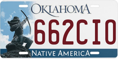 OK license plate 662CIO