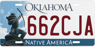 OK license plate 662CJA