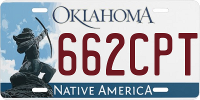 OK license plate 662CPT