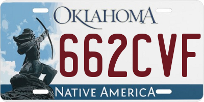 OK license plate 662CVF