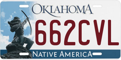 OK license plate 662CVL