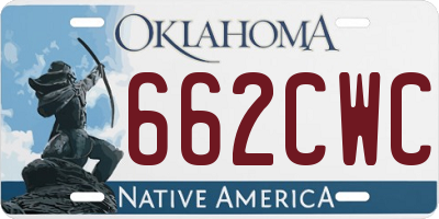 OK license plate 662CWC