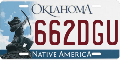 OK license plate 662DGU