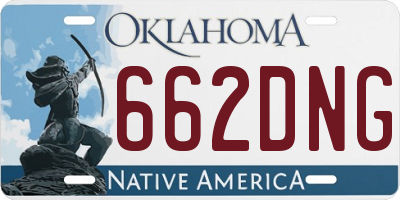 OK license plate 662DNG