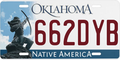OK license plate 662DYB
