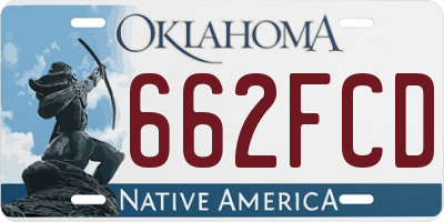OK license plate 662FCD