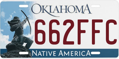 OK license plate 662FFC