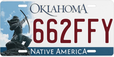 OK license plate 662FFY