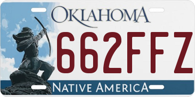 OK license plate 662FFZ
