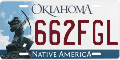 OK license plate 662FGL