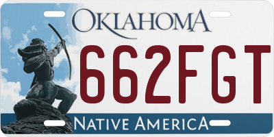 OK license plate 662FGT