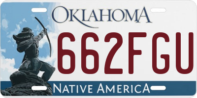 OK license plate 662FGU