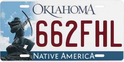 OK license plate 662FHL