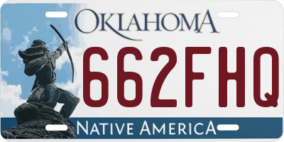 OK license plate 662FHQ
