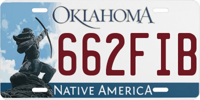 OK license plate 662FIB
