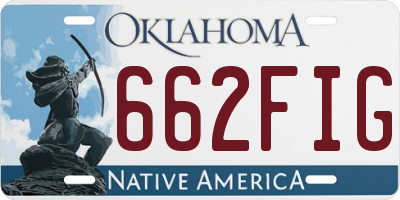 OK license plate 662FIG