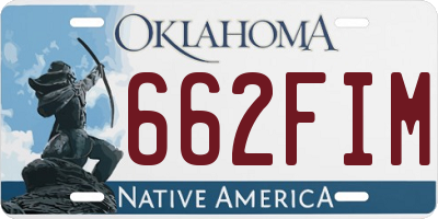 OK license plate 662FIM
