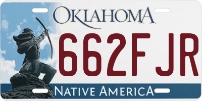 OK license plate 662FJR