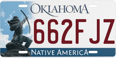 OK license plate 662FJZ