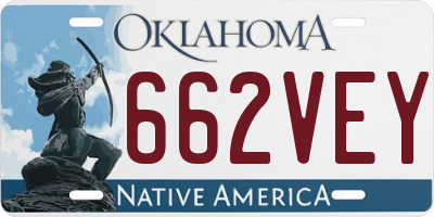 OK license plate 662VEY