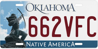 OK license plate 662VFC