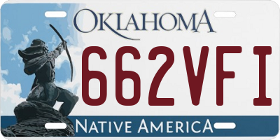 OK license plate 662VFI