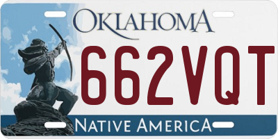 OK license plate 662VQT