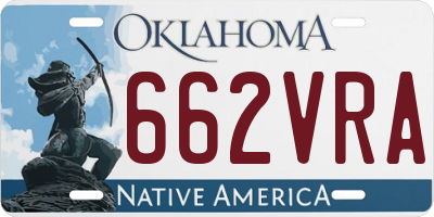 OK license plate 662VRA
