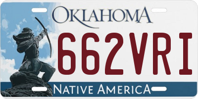 OK license plate 662VRI