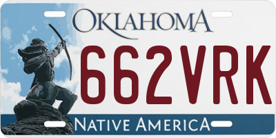 OK license plate 662VRK