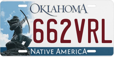 OK license plate 662VRL