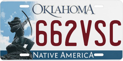 OK license plate 662VSC