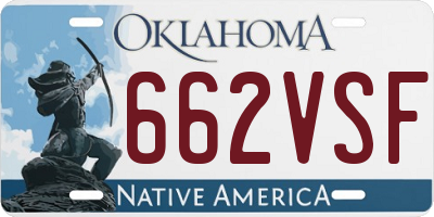 OK license plate 662VSF