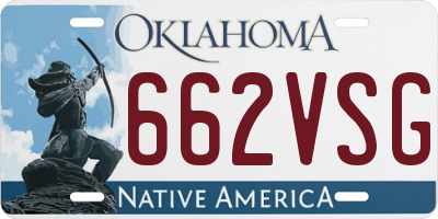 OK license plate 662VSG