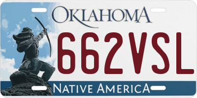 OK license plate 662VSL