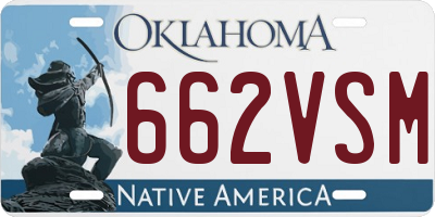 OK license plate 662VSM