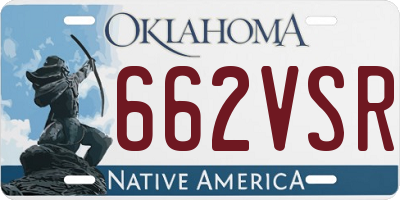 OK license plate 662VSR