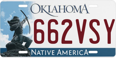 OK license plate 662VSY