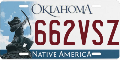OK license plate 662VSZ