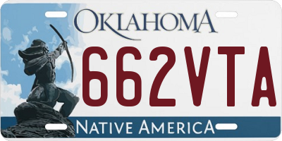 OK license plate 662VTA