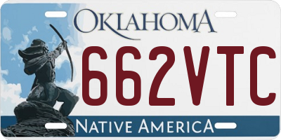 OK license plate 662VTC