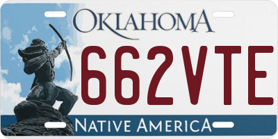 OK license plate 662VTE