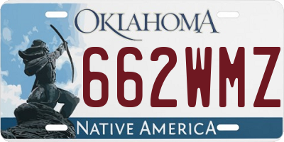 OK license plate 662WMZ