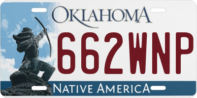 OK license plate 662WNP