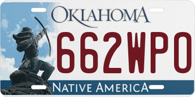 OK license plate 662WPO