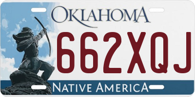 OK license plate 662XQJ