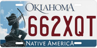 OK license plate 662XQT