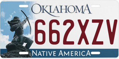 OK license plate 662XZV