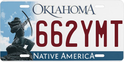 OK license plate 662YMT
