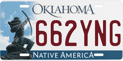 OK license plate 662YNG